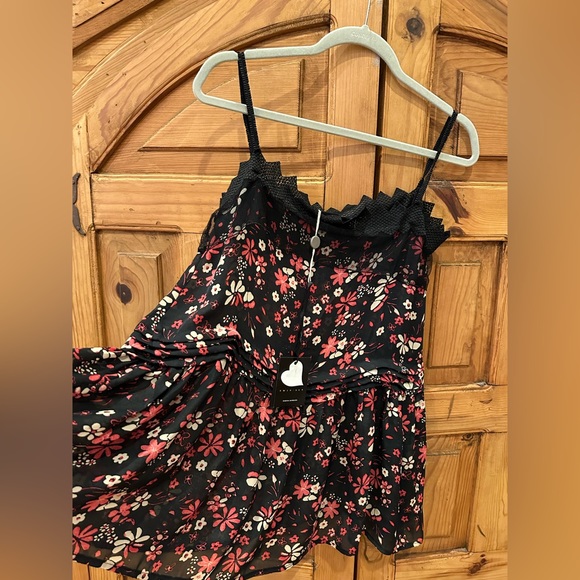 TWIN-SET ITALY (made in) SIMONS BARBIERI Loose Floral TANK with Lace NWT - Picture 2 of 14
